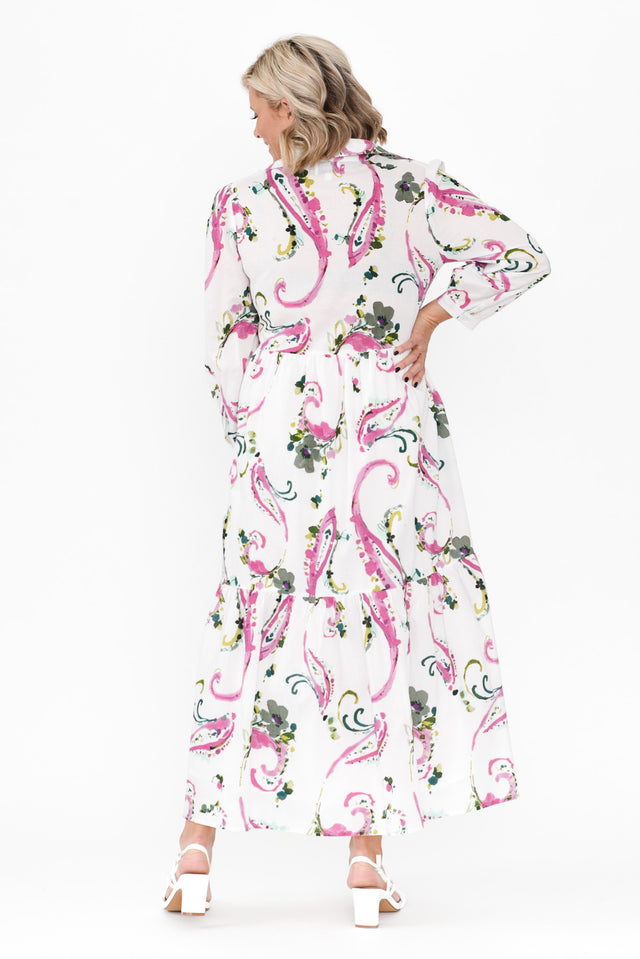 Noleen Pink Paisley Cotton Dress image 4