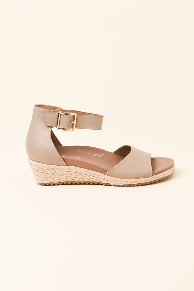 Olivia Taupe Buckle Wedge image 1