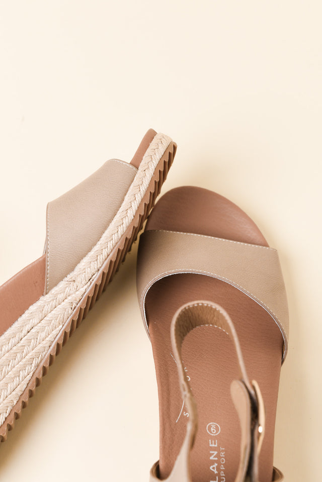Olivia Taupe Buckle Wedge image 3