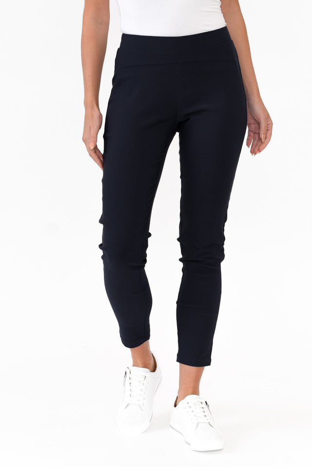 Olympia Navy Straight 7/8 Pants - Blue Bungalow