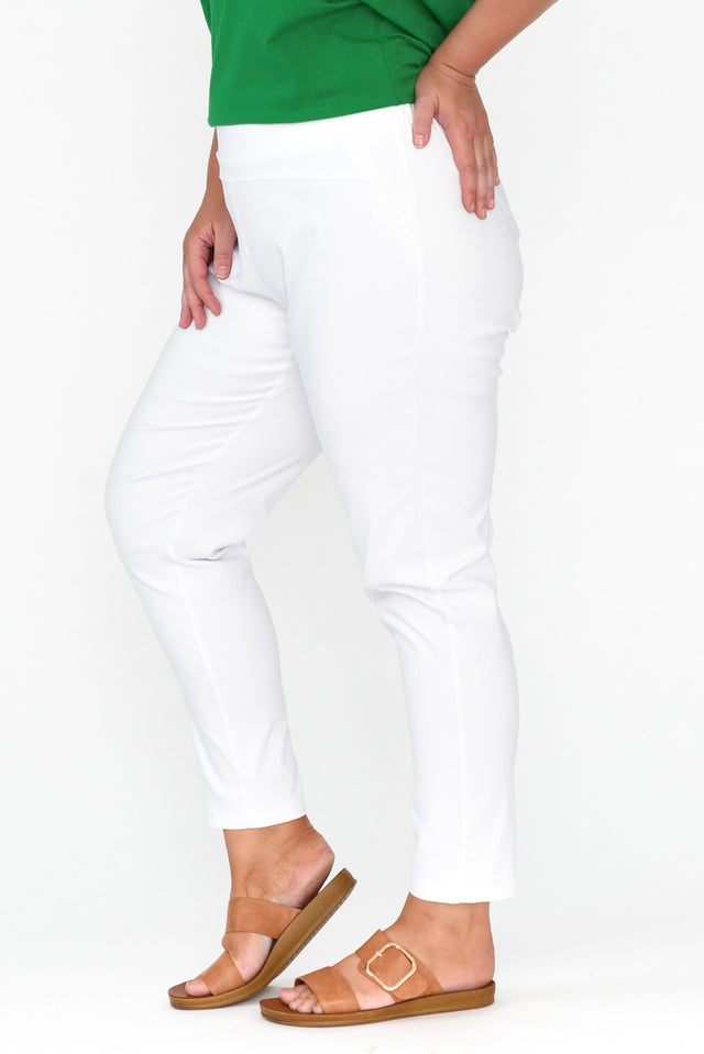 Olympia White Straight 7/8 Pants - Blue Bungalow