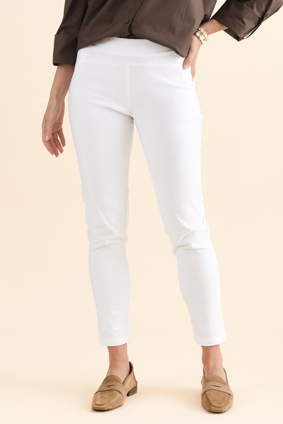 Olympia White Straight 7/8 Pants