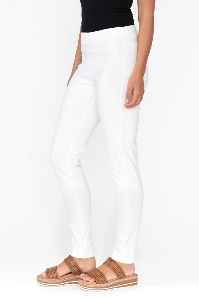 Olympia White Straight Pants