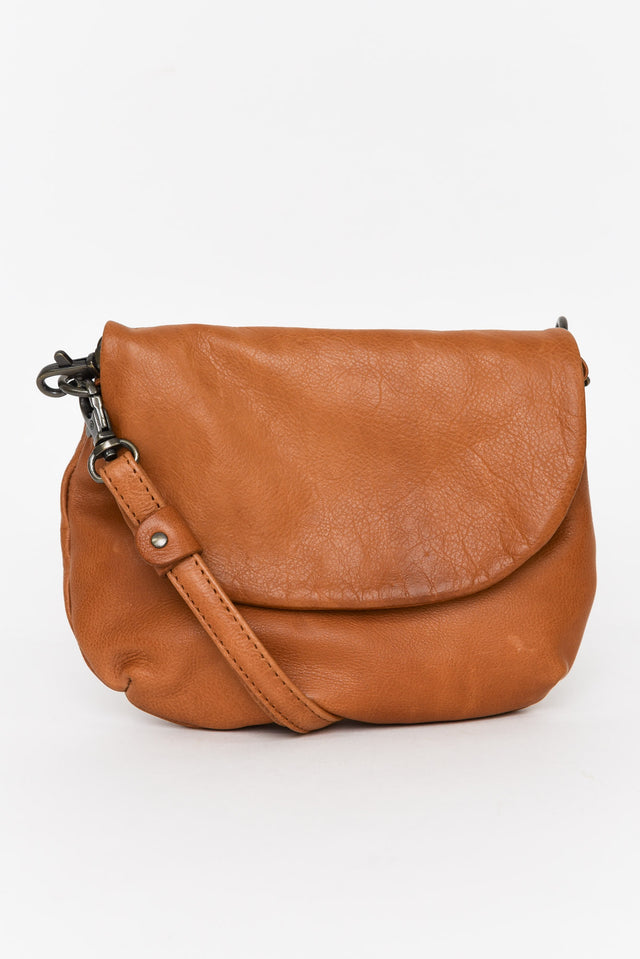 Ophira Tan Leather Crossbody Bag