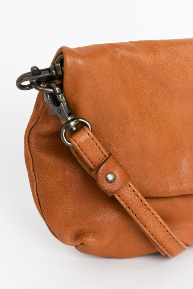 Ophira Tan Leather Crossbody Bag
