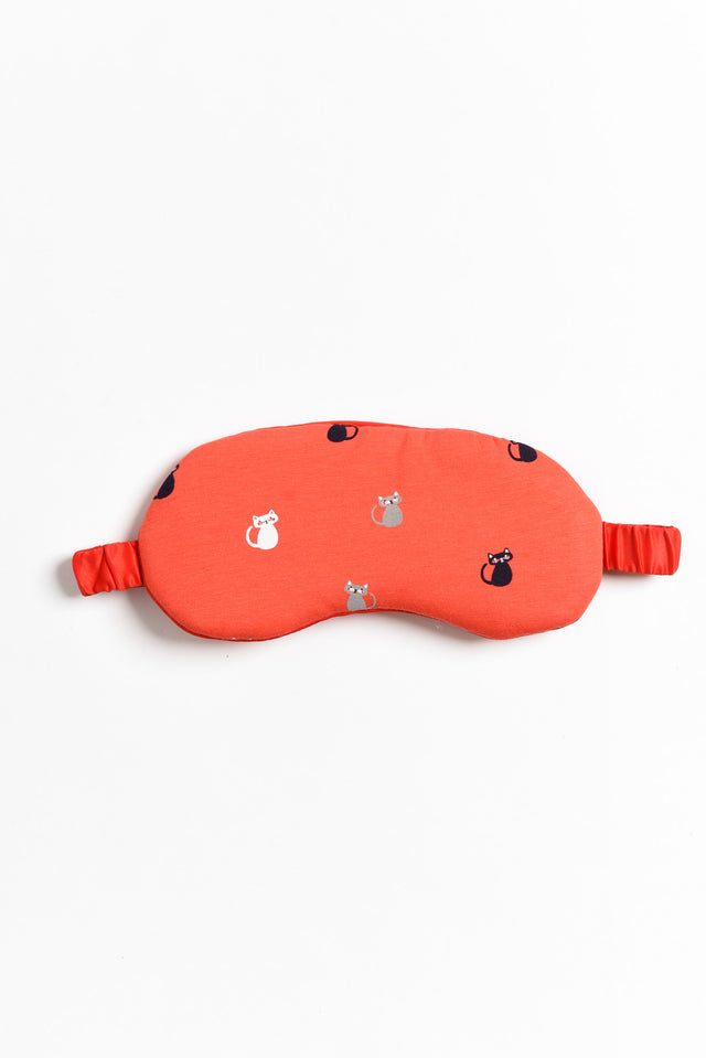 Orange Kitty Bamboo Sleep Mask