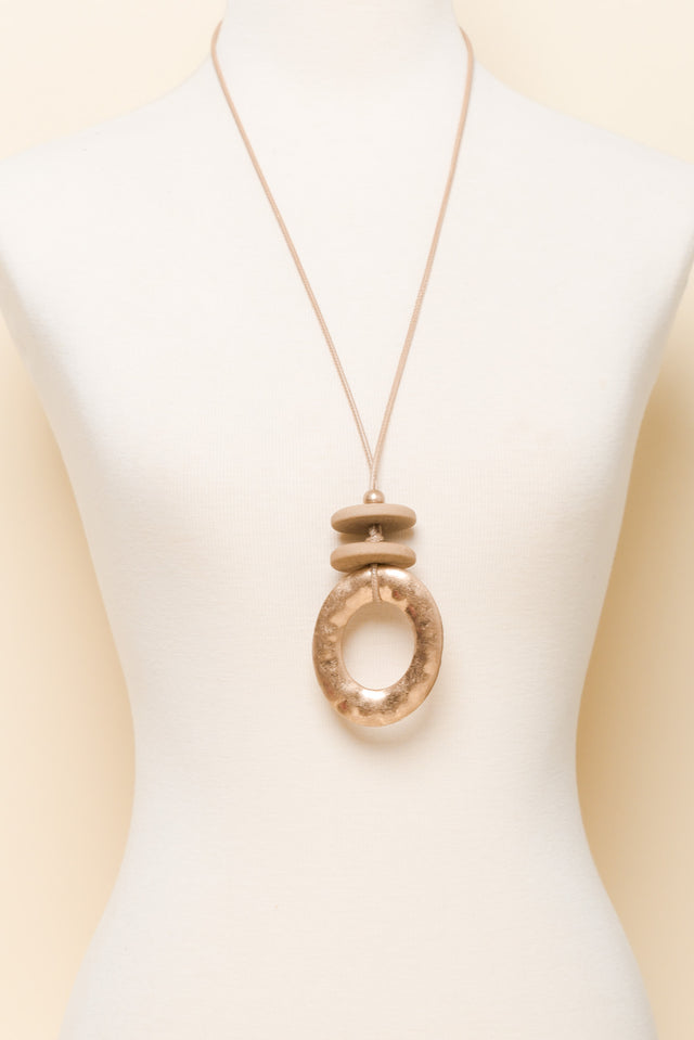 Oriana Natural Oval Pendant Necklace