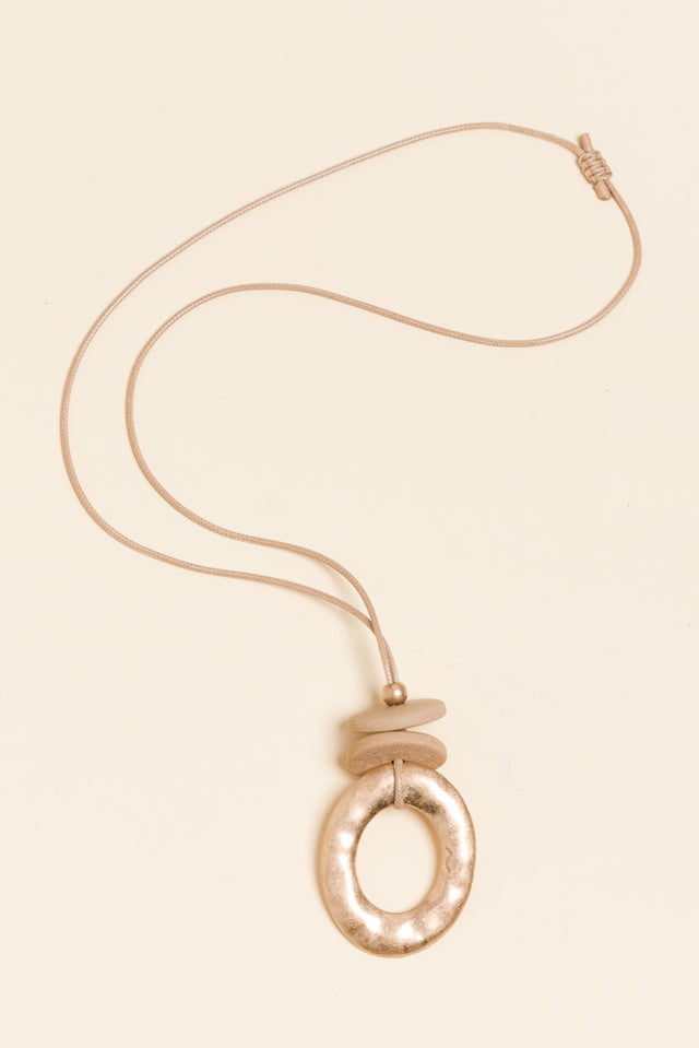 Oriana Natural Oval Pendant Necklace