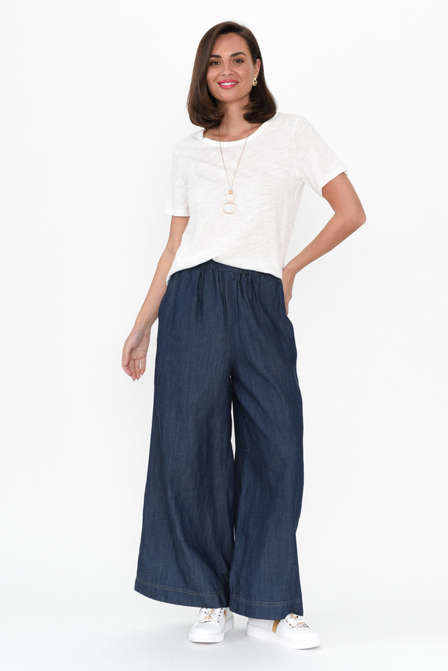 Orion Washed Navy Wide Leg Pants image 3
