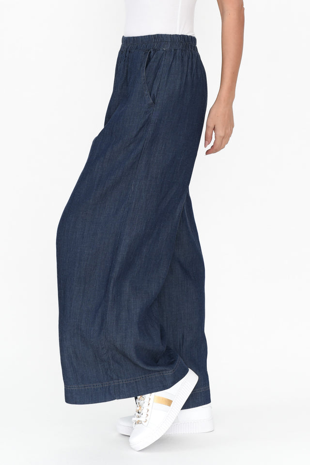 Orion Washed Navy Wide Leg Pants image 4
