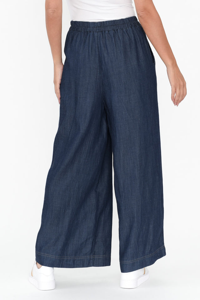 Orion Washed Navy Wide Leg Pants image 5