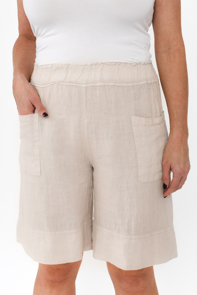 Oxley Beige Linen Pocket Shorts image 7