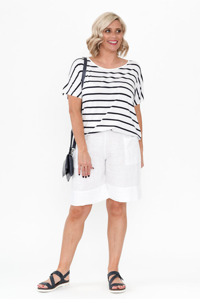 Oxley White Linen Pocket Shorts