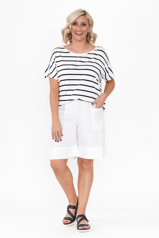 Oxley White Linen Pocket Shorts image 8