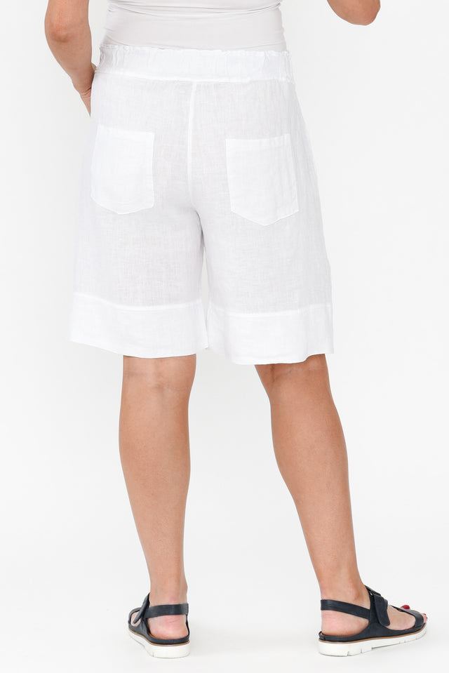 Oxley White Linen Pocket Shorts