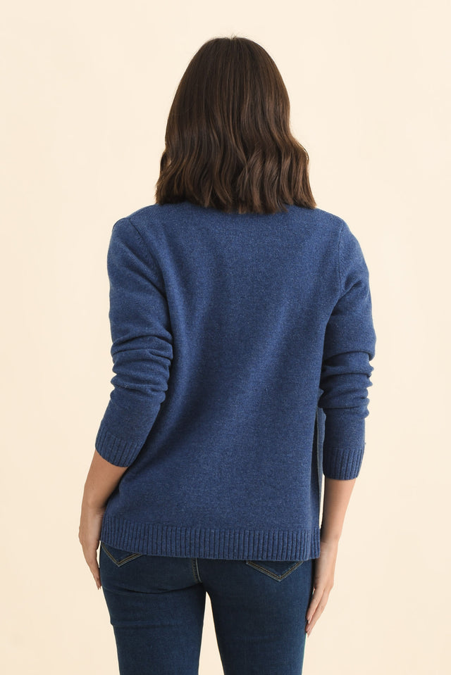 Pacey Blue Wool Zip Jacket,Brunette model,alt text|model:MJ image 5