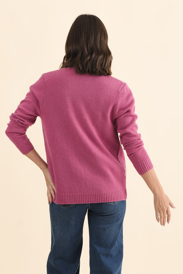 Pacey Pink Wool Zip Jacket,Brunette model,alt text|model:MJ image 4