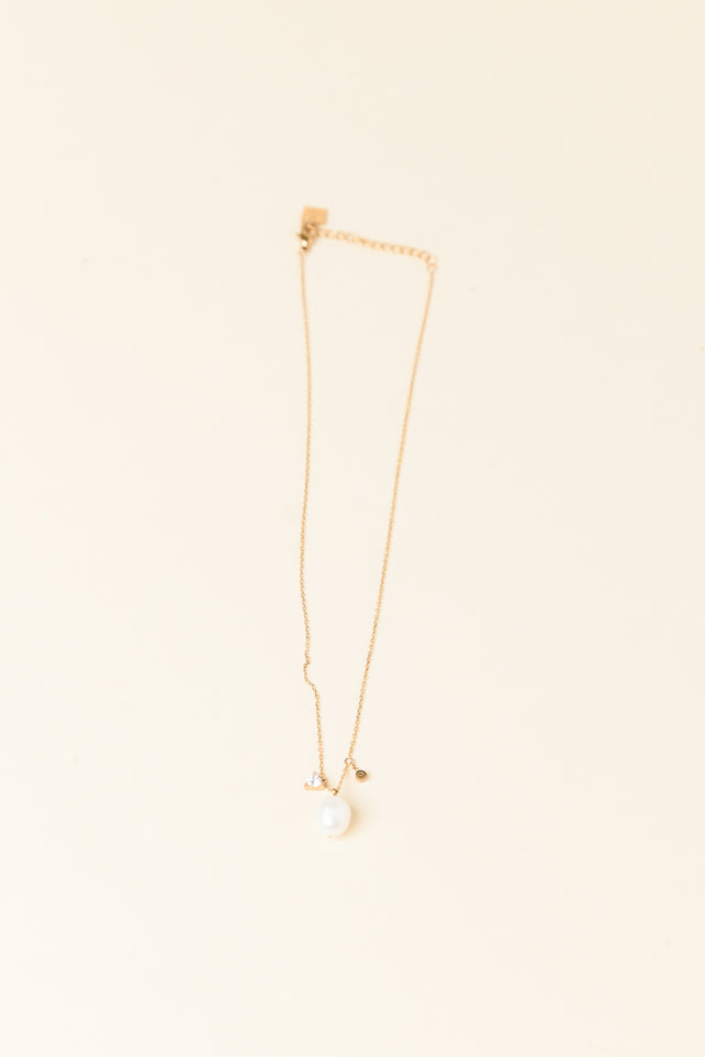 Pamela Gold Plated Pearl Necklace