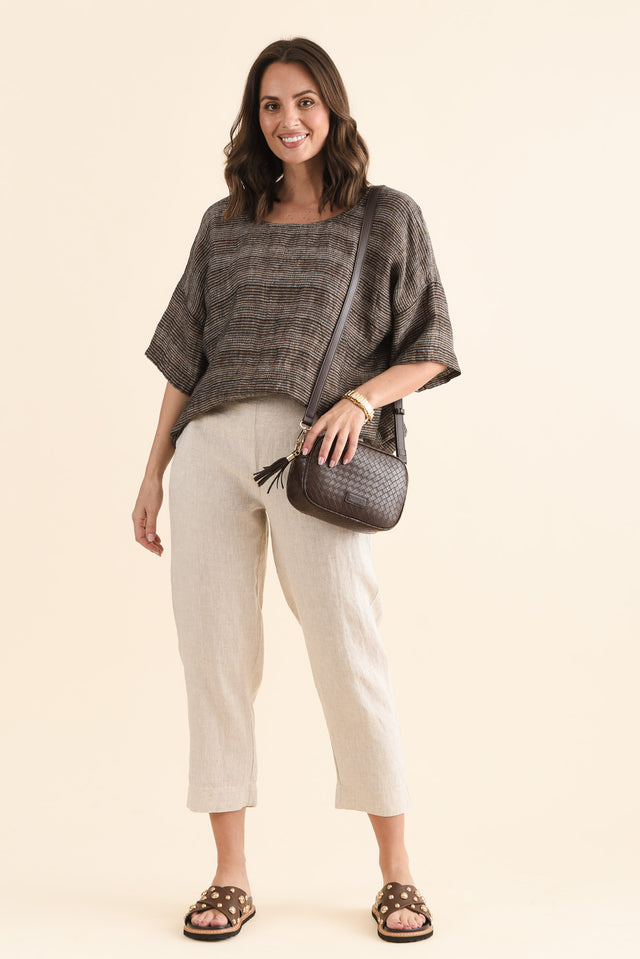 Paolo Natural Linen 7/8 Pants image 2