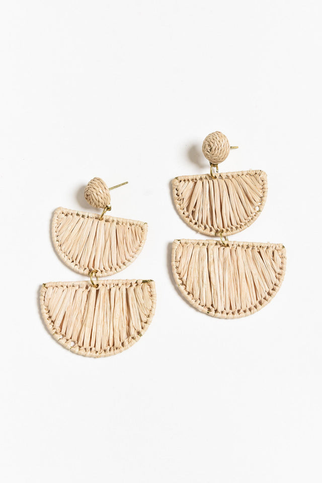 Paolo Natural Raffia Earrings image 1