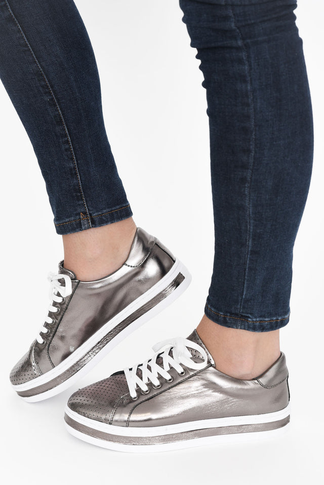 Paradise Pewter Leather Sneaker image 1