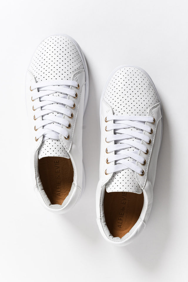 Paradise White Leather Sneaker