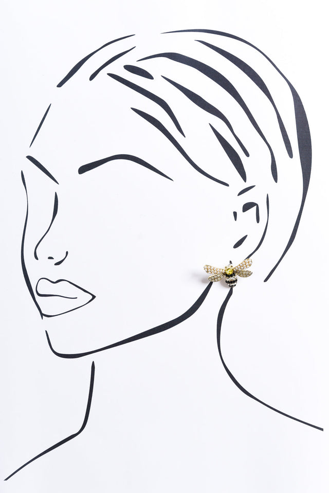 Paradox Silver Bee Stud Earrings