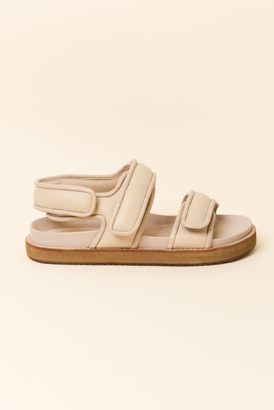 Peta Beige Leather Strappy Sandal