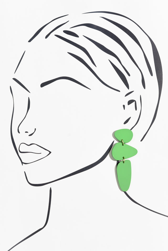 Phaedra Green Geo Drop Earrings image 2