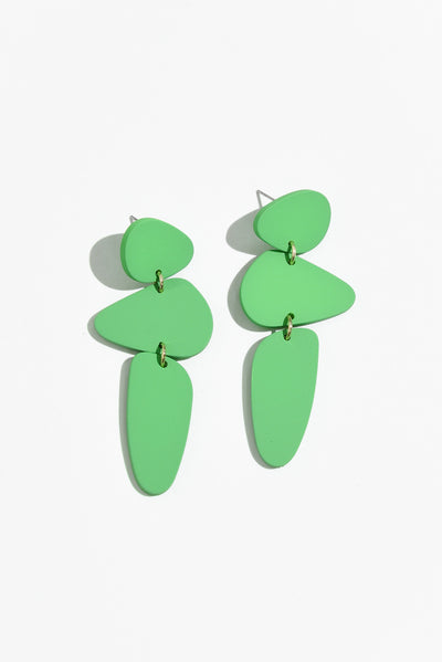 Phaedra Green Geo Drop Earrings