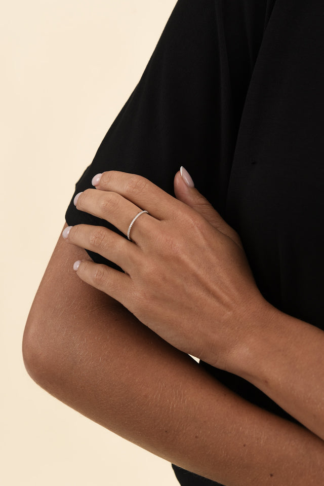 Piccola Dolce Silver Diamante Ring