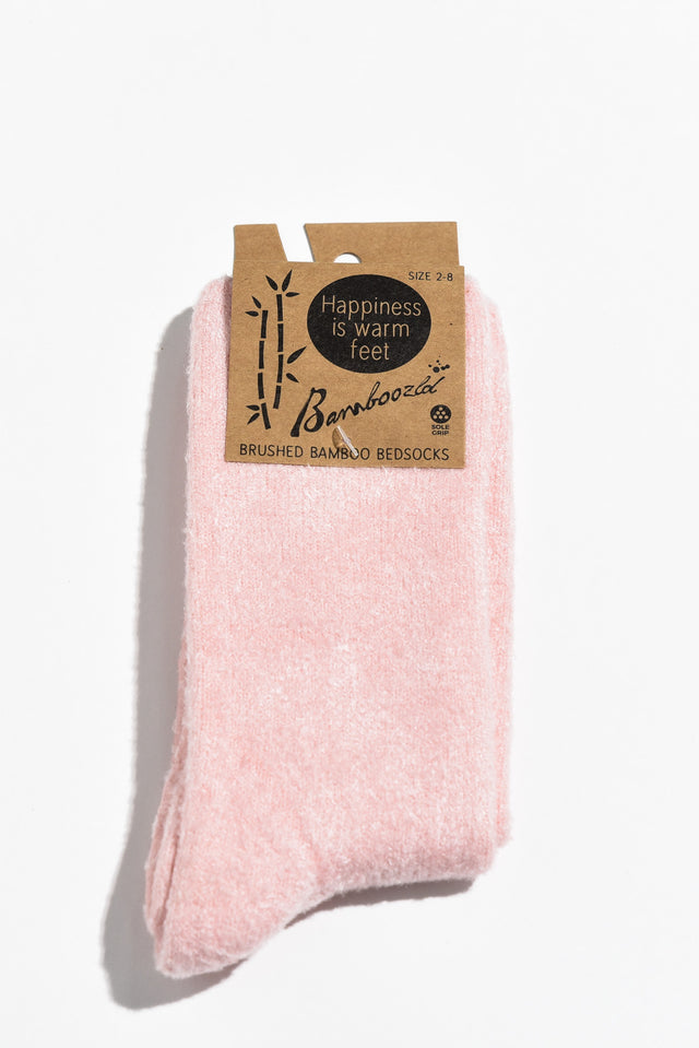 Pink Bamboo Bed Socks image 1