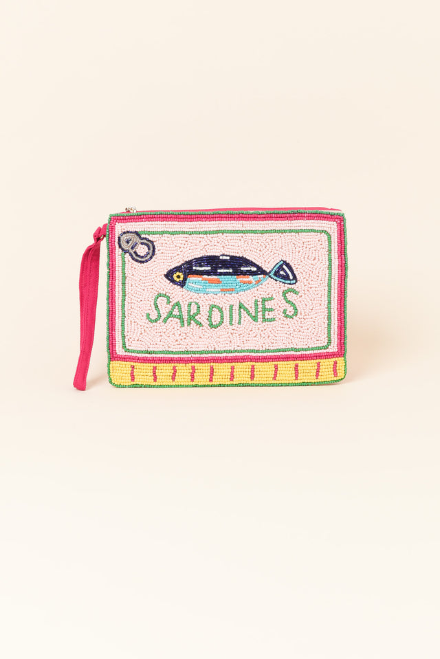 Pink Sardines Beaded Clutch image 1