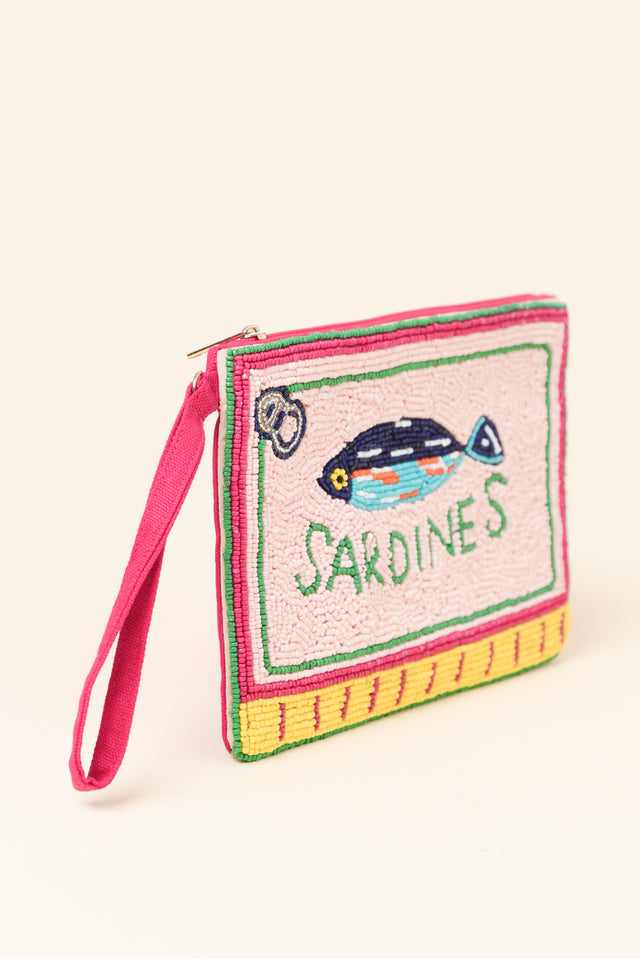 Pink Sardines Beaded Clutch image 2
