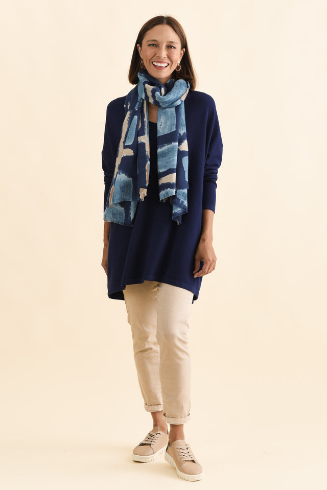 Piper Navy V Neck Knit Jumper