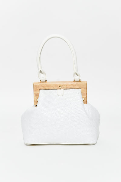 Piper White Straw Bag