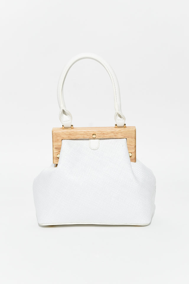 Piper White Straw Bag