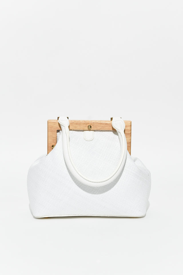 Piper White Straw Bag