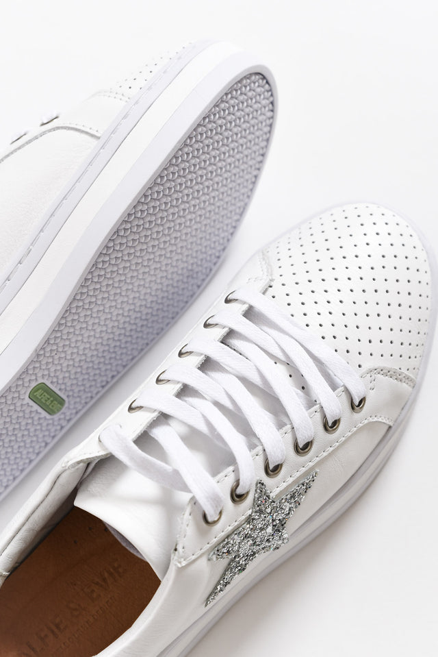 Pixie Star Silver Glitter Leather Sneaker