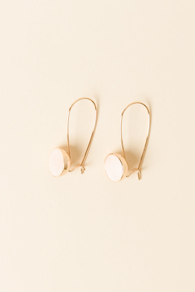 Polly Blush Circle Drop Earrings image 1