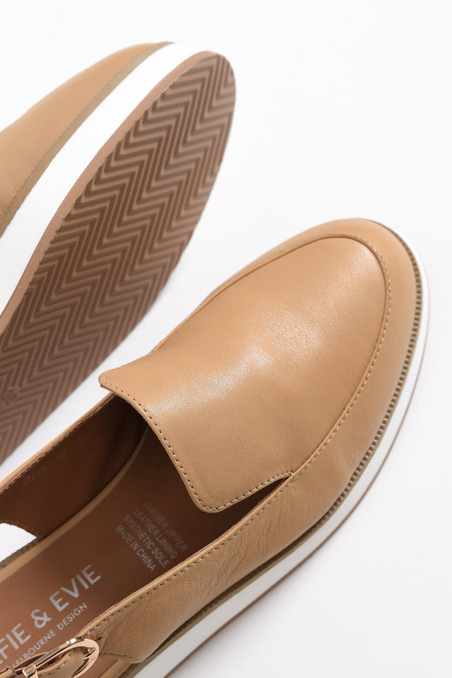 Quake Camel Leather Slingback Loafer