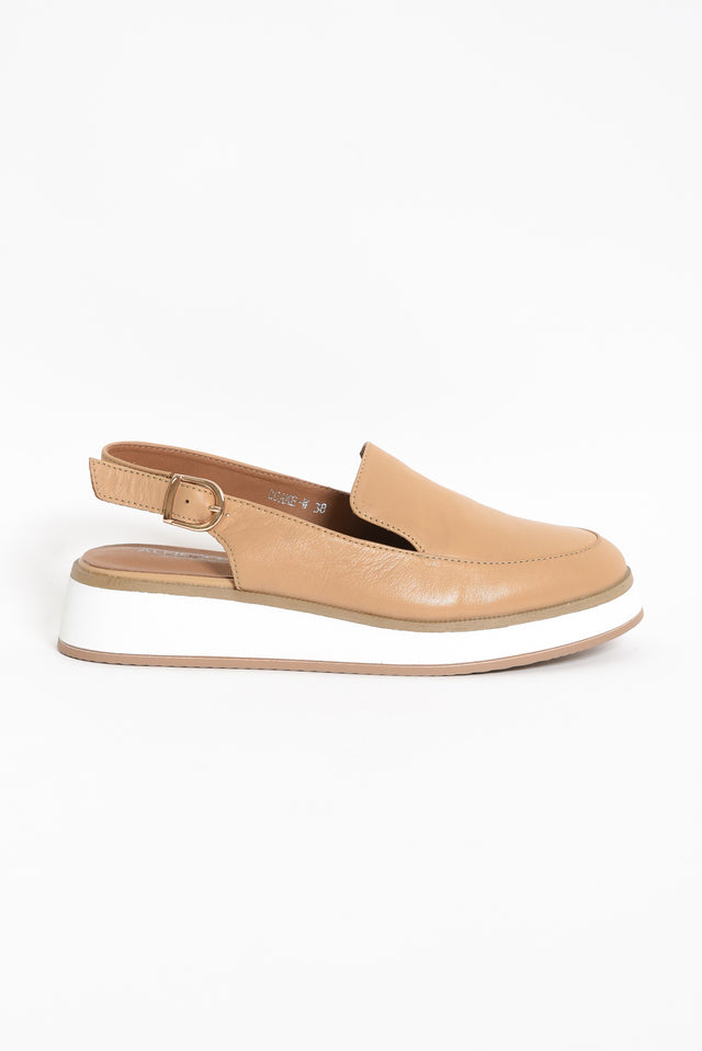 Quake Camel Leather Slingback Loafer