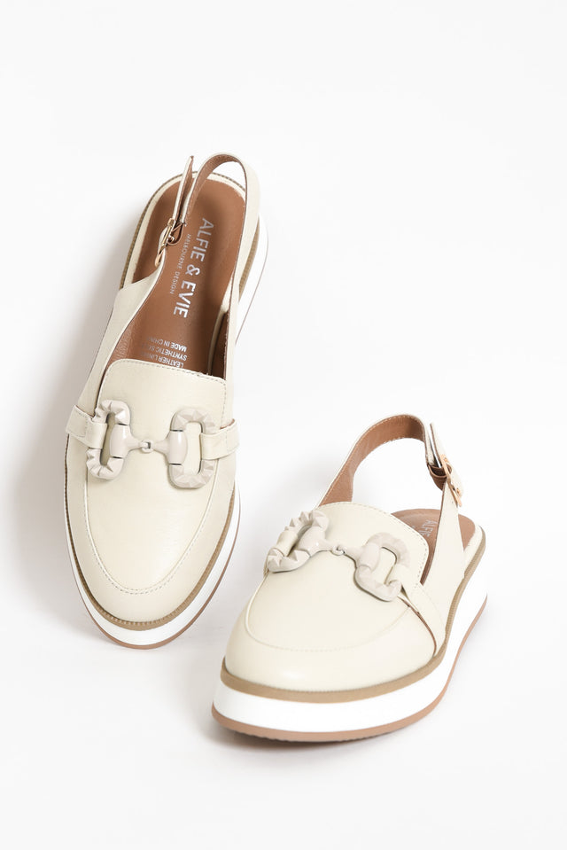 Quantum Cream Leather Slingback Loafer image 1