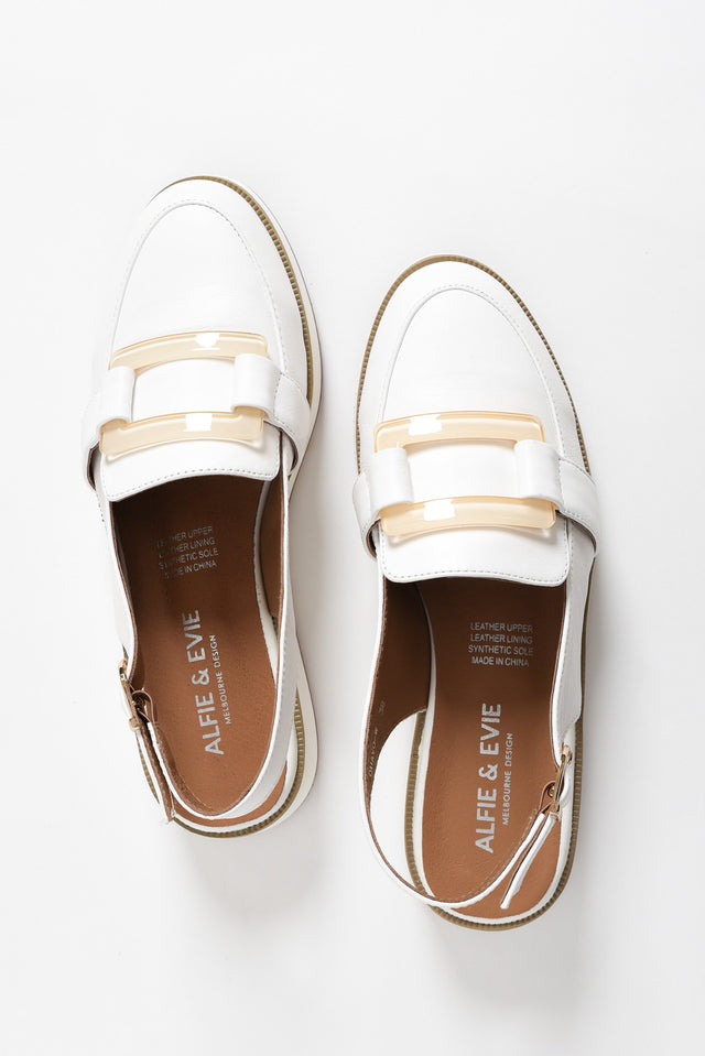 Quavo White Leather Slingback Loafer image 6