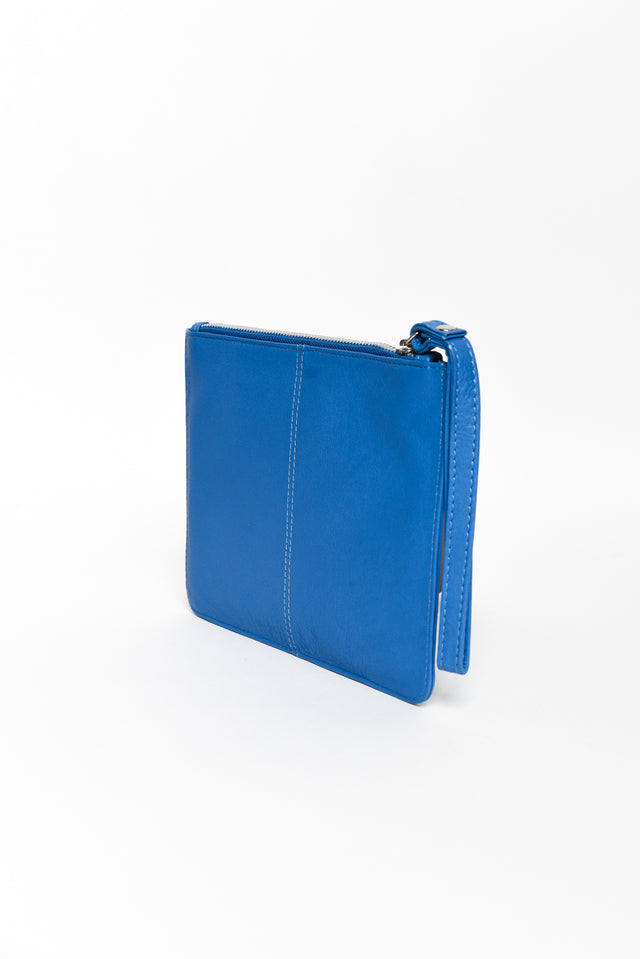 Queens Azure Blue Leather Clutch image 2