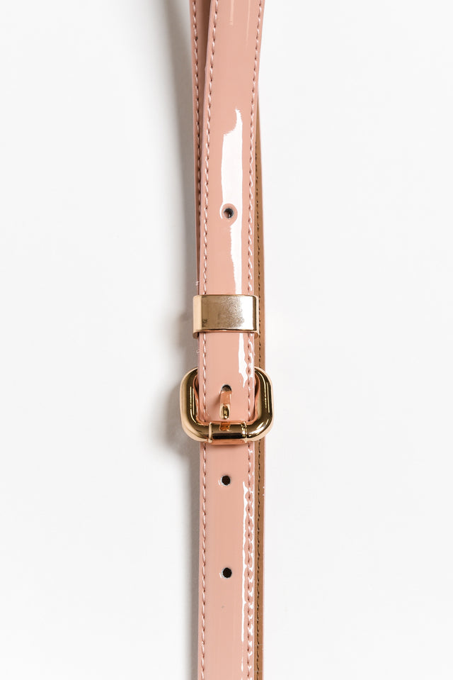 Queens Blush Patent Leather Belt