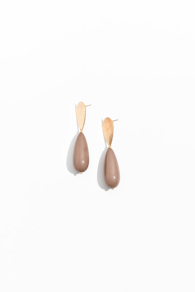 Quinlan Mocha Teardrop Earrings