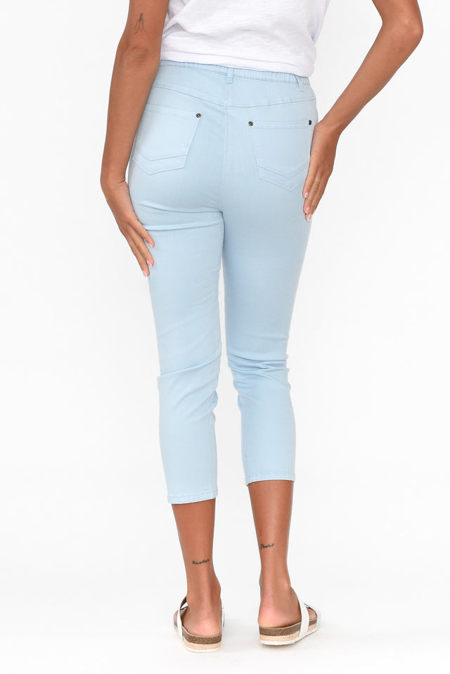 Reed Blue Stretch Cotton Capri Pants