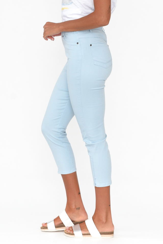 Reed Blue Stretch Cotton Capri Pants