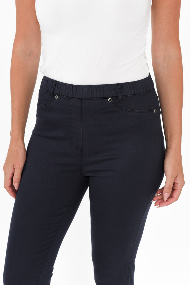 Reed Navy Stretch Cotton Capri Pants